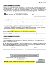 Form TC-305 Motor Vehicle Salvage Buyer Application - Utah, Page 2