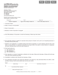 Document preview: Form BCA4.25 Application Form for Registration, Renewal or Cancellation of Foreign Corporation Name - Illinois