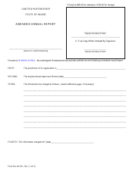 Document preview: Form MLPA-13A Amended Annual Report - Maine