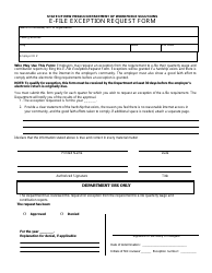 &quot;E-File Exception Request Form&quot; - New Mexico