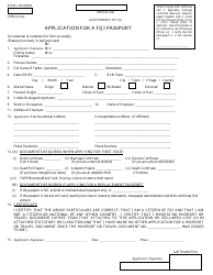 &quot;Application Form for a Fiji Passport&quot; - Fiji