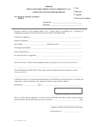 Form 3 Application for Certificate of Competency as a Coxswain/Coxswain-Driver/Driver - Jamaica