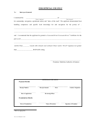 Form 3 Application for Certificate of Competency as a Coxswain/Coxswain-Driver/Driver - Jamaica, Page 2