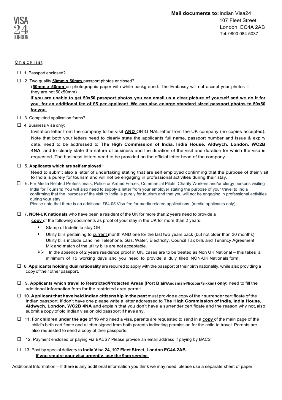 Indian Visa Application Form - High Commission of India, London, Uk - United Kingdom, Page 6