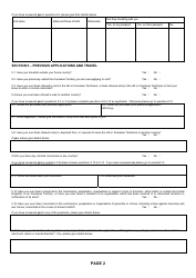 Form VAF5 &quot;Visa Application Form for Overseas Territory - Cayman Islands Visa Office, Kingston, Jamaica&quot; - United Kingdom, Page 2
