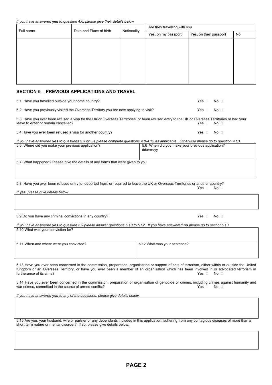 Form VAF5 - Fill Out, Sign Online and Download Printable PDF, United ...