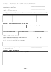 Form VAF5 &quot;Visa Application Form for Overseas Territory - Cayman Islands Visa Office, Kingston, Jamaica&quot; - United Kingdom, Page 3
