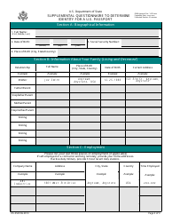 Form DS-5520 &quot;Supplemental Questionnaire to Determine Identity for a U.S. Passport&quot;, Page 2