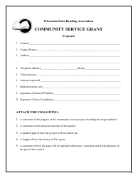 Community Service Grant Proposal Template - Wisconsin State Reading Association - Wisconsin, Page 2