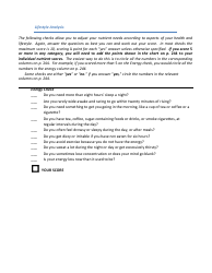 Optimum Nutrition Questionnaire Template, Page 5