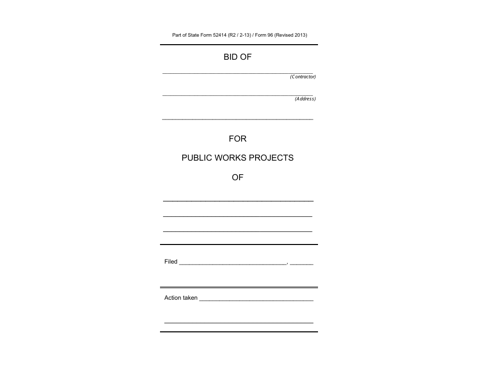 State Form 96 Contractors Bid for Public Work - Indiana, Page 6