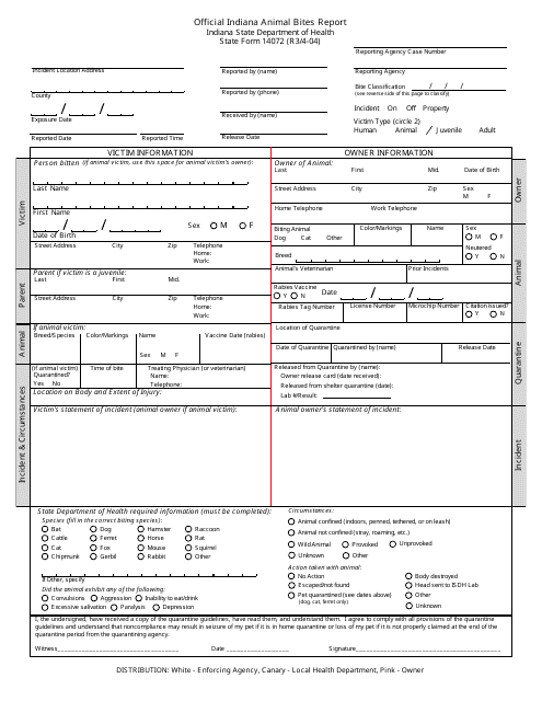 Form 14072  Printable Pdf