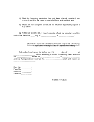 &quot;Secretary's Certificate Form&quot; - Philippines, Page 2