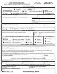FEMA Form 119-25-2 &quot;General Admissions Application Short Form&quot;