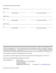 Form MLPA-6 Certificate of Limited Partnership - Maine, Page 3