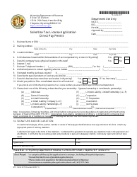 Document preview: ETS Form 027 Sales Use Tax License Application Direct Pay Permit - Wyoming