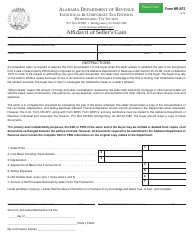 Document preview: Form NR-AF2 Affidavit of Seller's Gain - Alabama