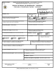 Form SC4809.1 Information of Identification Number - Individuals - Puerto Rico (English/Spanish)