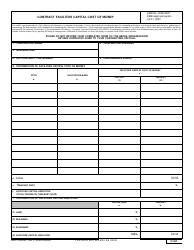 Document preview: DD Form 1861 Contract Facilities Capital Cost of Money