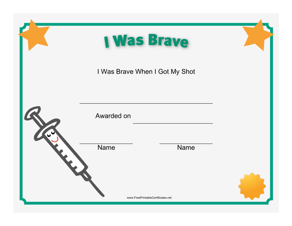 Bravery Certificate Template - Customize and Download