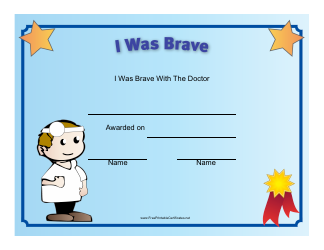 &quot;Bravery Certificate Template&quot;