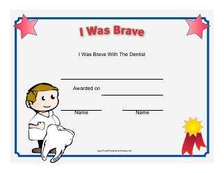 &quot;Bravery Certificate Template&quot;