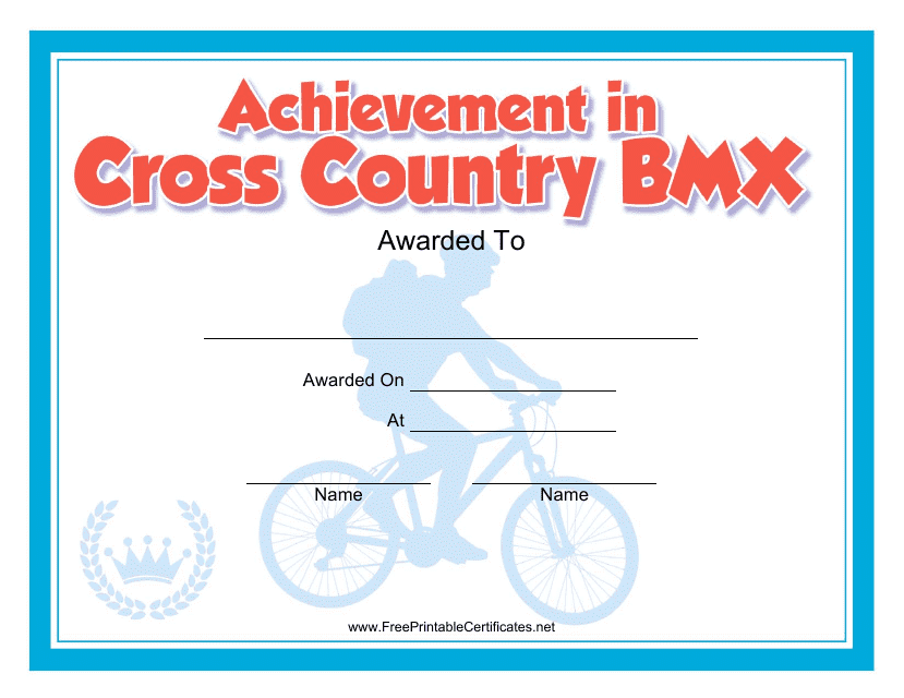 cross country bmx certificate of achievement template download pdf - Cross Country Certificate Templates Free cross country bmx certificate of achievement template download pdf - Cross Country Certificate Templates Free