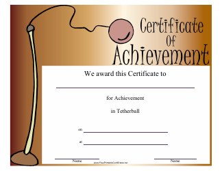 Certificate Printable Certificate Printable Achievement T Ball