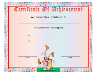 &quot;Grappling Certificate of Achievement Template&quot;