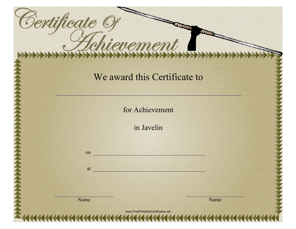 Certificate Of Achievement Template Word