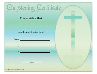 &quot;Christening Certificate Template&quot;