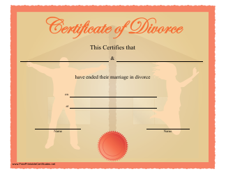 &quot;Divorce Certificate Template&quot;