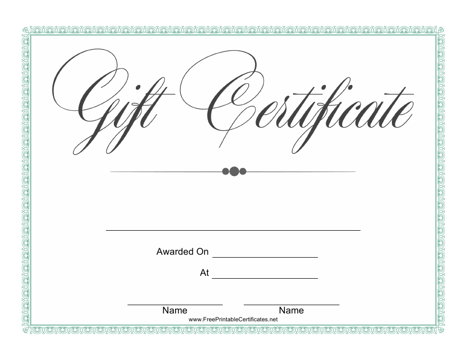 Gift Certificate Template Printable Prntbl concejomunicipaldechinu gov co