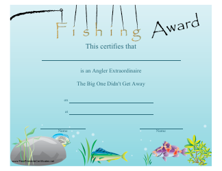 Fishing Award Certificate Template Download Printable PDF | Templateroller