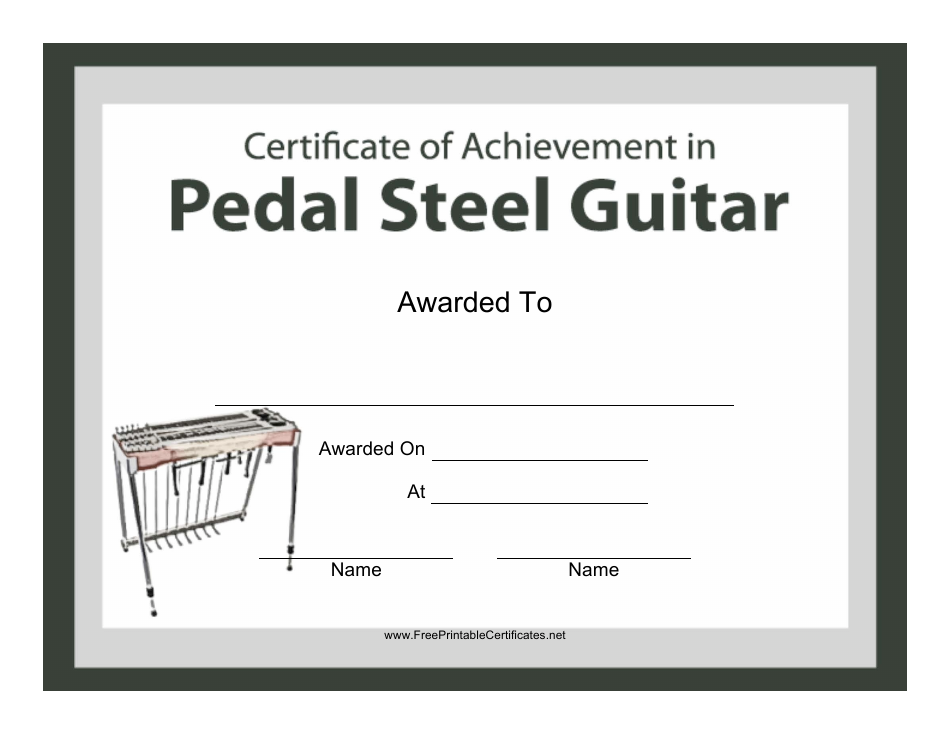 Pedal Steel Guitar Certificate of Achievement_TEMPLATE