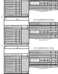 &quot;Sales Tax Form&quot; - City of Greenwood Village, Colorado