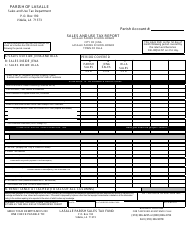 Document preview: Sales and Use Tax Report - LaSalle Parish, Louisiana