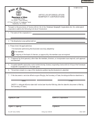 Document preview: Form SS-4411 Articles of Dissolution Nonprofit Corporations - Tennessee