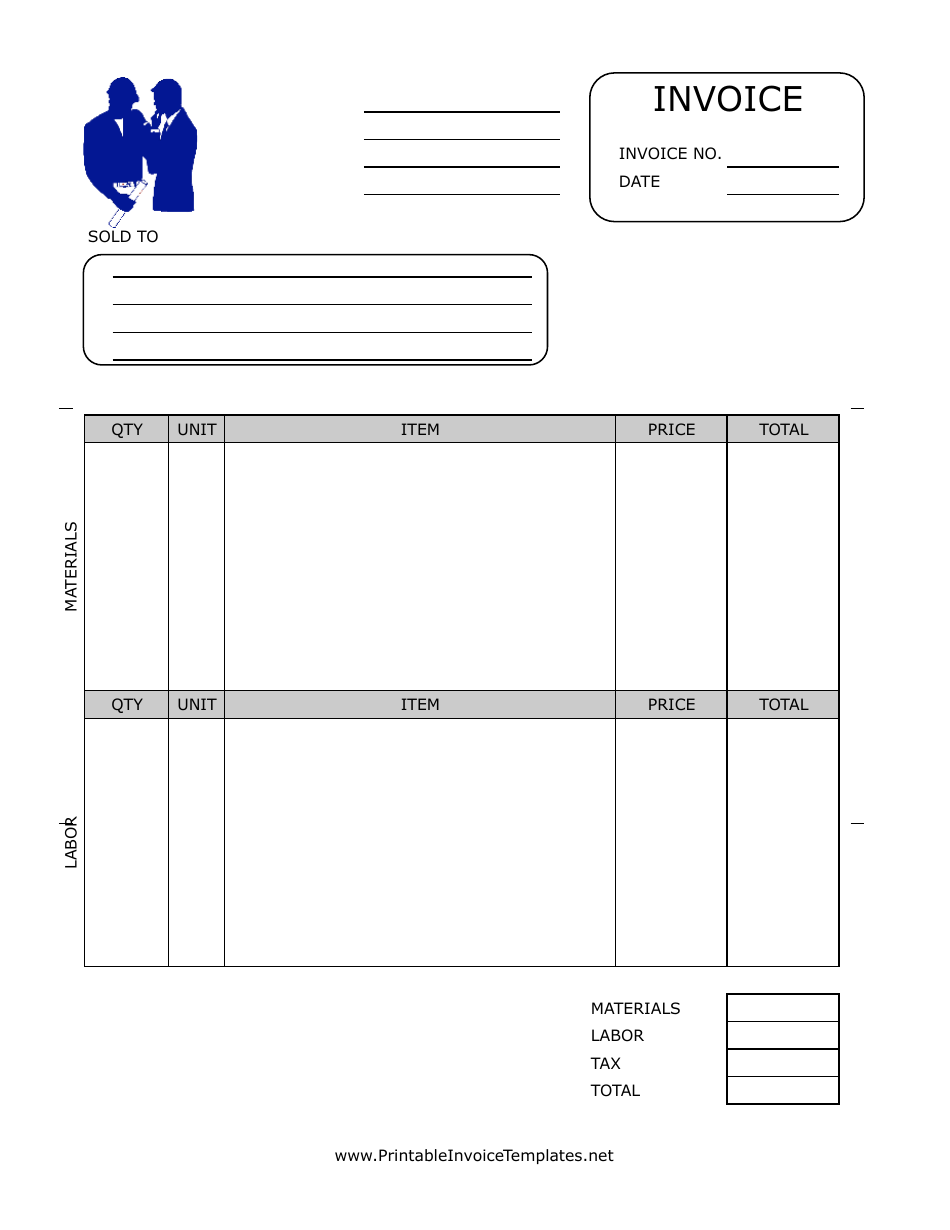 Civil Engineer Invoice Template, Page 1