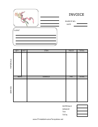 Document preview: Flower Shop Invoice Template