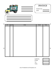 Document preview: Invoice Template With Trash Removal Truck