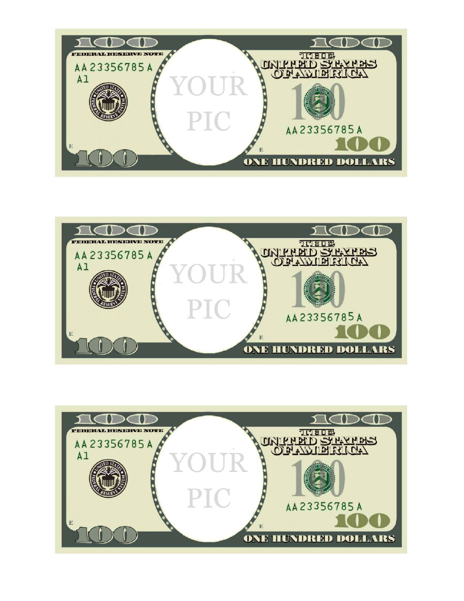 100 Dollar Bill Template Free 100 Dollar Bill Template Free
