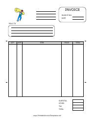 Document preview: Carpet Purchase Invoice Template