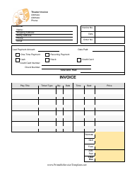 &quot;Theater Invoice Template&quot;