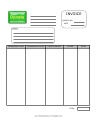 Document preview: Donation Invoice Template