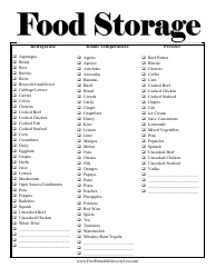 Document preview: Food Storage Inventory Spreadsheet Template