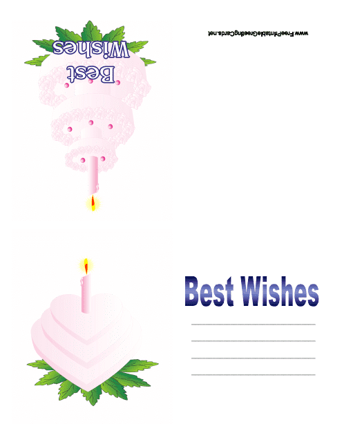 Best Wishes Greeting Card Template