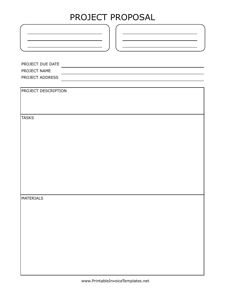Project Proposal Template - Empty Fields, Page 1