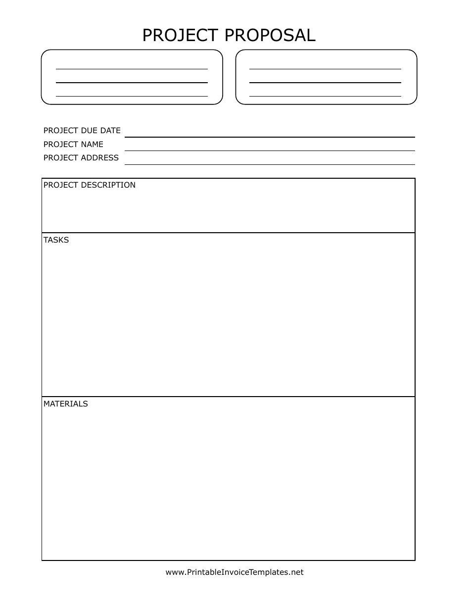 Project Proposal Template - Empty Fields Download Printable PDF ...
