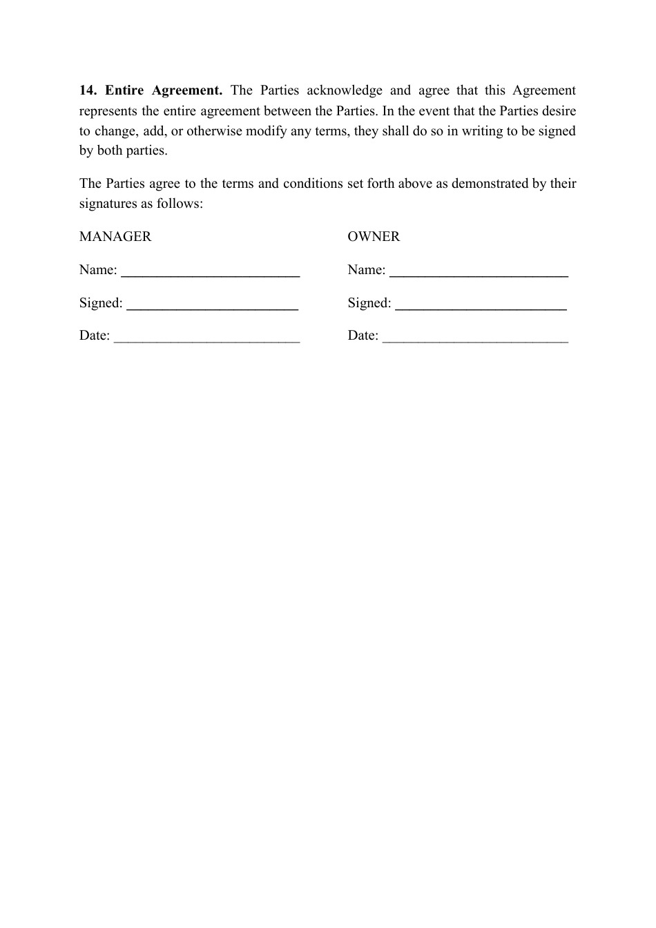 Property Management Agreement Template, Page 3